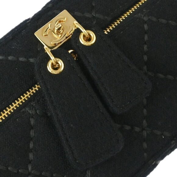 Chanel Black Wool Wild Stitch Vanity Handbag 186134 - Picture 5 of 9